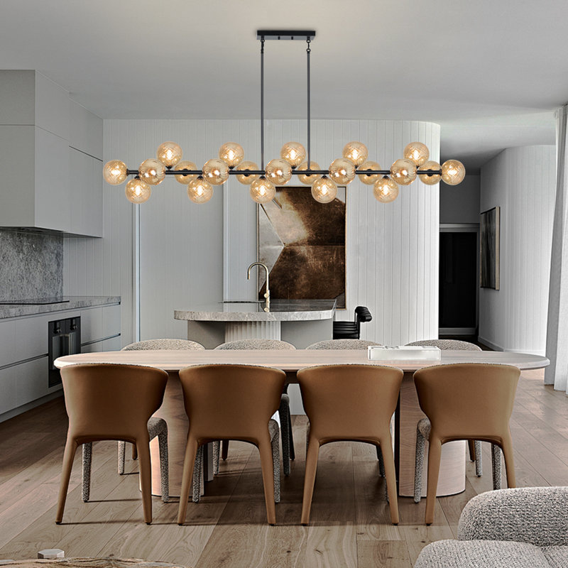Ivy Bronx 22 - Lights Sputnik Chandelier Modern Linear Chandelier